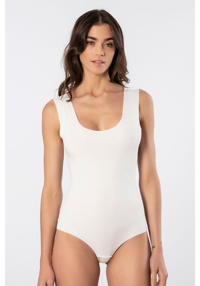 Türen Kadın Lazer Kesim Pamuklu Çıtçıtlı Body 905/ekru Ekru