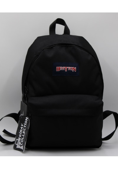 Hafif Suya Dayanıklı Siyah Unisex Sırt Çantası 360