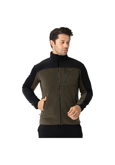 Crozwise Erkek Tam Fermuarlı Polar Sweat Haki 6051-04 Haki