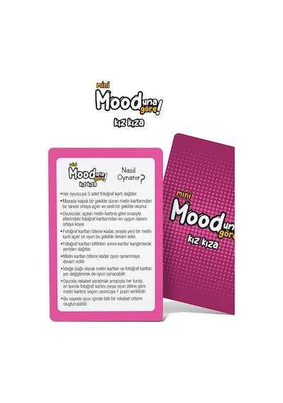 Mooduna Göre Mini - Kız Kıza Arkadaş & Aile İçin Kutu Oyunu Kart Oyunu