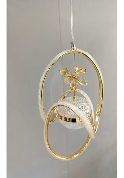 Osra 3renk Kristal Gold Tektop Sarkıt Gold