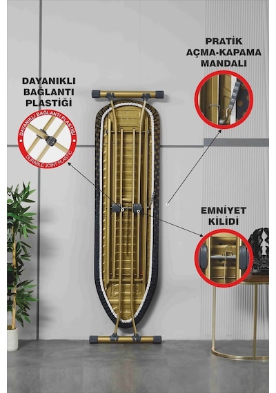 Devecioğlu Harbinger Yeni Nesil Mm155 Smartboard Ütü Masası Sarı