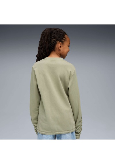 Puma Bowtıque Genç Bisiklet Yaka Sweatshırt 632219 82 Yeşil