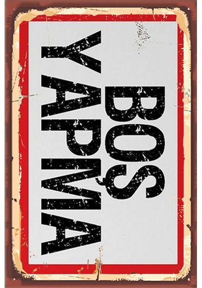 Yazılı Retro Ahşap Poster Renkli - 640244973 Renkli