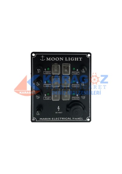 MOONLIGHT ÇAKMAKLIKLI 6'LI SWITCH PANEL SİGORTALI