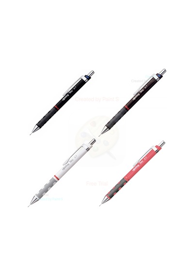 Tikky Versatil Kalem 0.7 Beyaz Bordo Siyah Gül Kurusu 4 Adet Kalem Set - 4 Silgi 4 Uç Çok Renkli