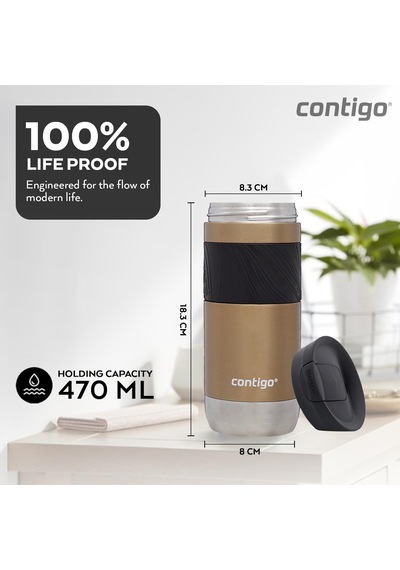 Contıgo Byron Pro Snapseal Termos Bardak 470ml Karamel Sku: Smg8690010003805 Açık