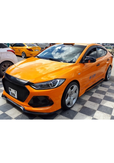 Sts Oto Aksesuar Hyundai Elantra Uyumlu Sinyalsiz 2016-2018 Batman Yarasa Ayna Kapağı Piano Black Abs Plastik (01)