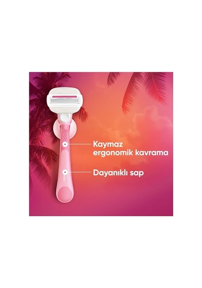 Gillette Venus Comfortglide Sugarberry Kokulu Miami Kadın 3'lü Yedek Bıçak