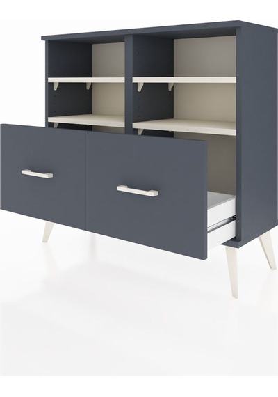 Arges Şifonyer 4 Raflı 2 Çekmeceli 88x30x80 Antrasit-aytaşı/antrasit Aytaşı/antrasit Arges Şifonyer 4 Raflı 2 Çekmeceli 88x30x80 Antrasit-aytaşı/antrasit Aytaşı/antrasit