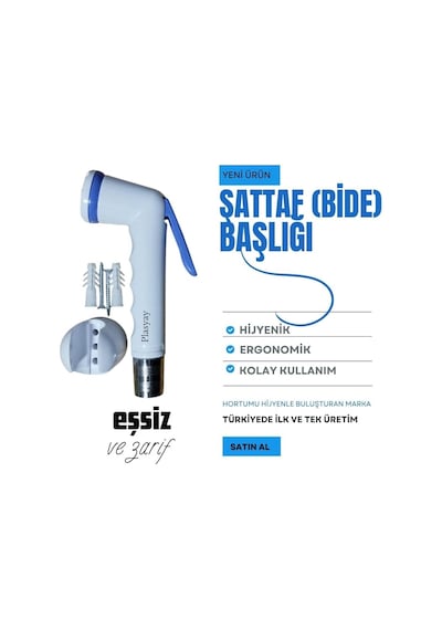 Plastik Mandallı Şattaf Taharet Matik Başlık Tekne Yat Karavan Otel İçin İdeal Ürün Gri