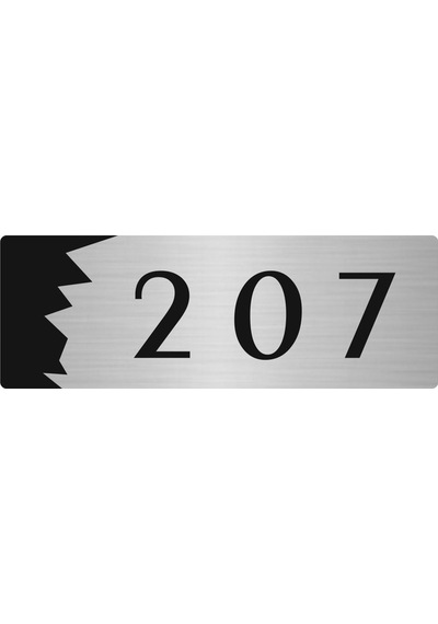 Metal Departman Kapı İsimliği, Yönlendirme Levhası 207 7x20 Cm Gümüş Renk