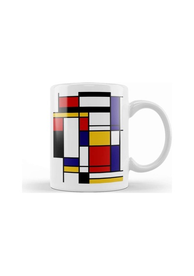 Mondrian Kupa Bardak Porselen No10408 Karışık