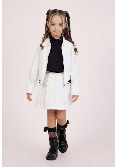 Dmb Kids Kız Ceket 25ydmb0520 Beyaz