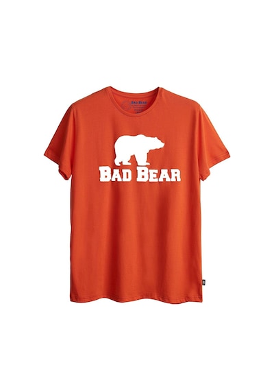 Bad Bear Erkek Turuncu Baskılı Bisiklet Yaka Tişört Turuncu