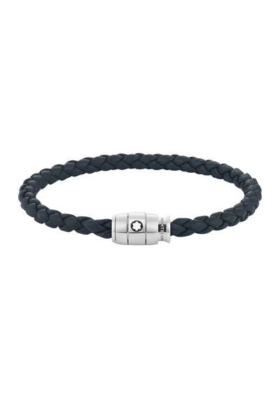 Montblanc Büyük Soft Mavi Deri Bileklik 136014 Mavi