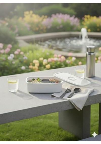 Sızdırmaz Lunch Box 3 Bölmeli Yemek Kabı Öğle Yemeği Kutusu Saklama Kabı Bpa İçermez Yavruağzı Bakır