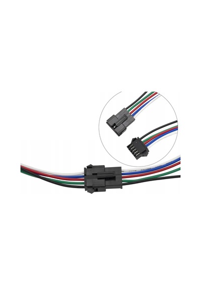 10'lu Set 5 Pin Kilitli Konnektörlü Kablo Takımı Erkek Dişi Rgb Rgbw Led Şerit Bağlantı Kablosu 5 Pin Led Soket