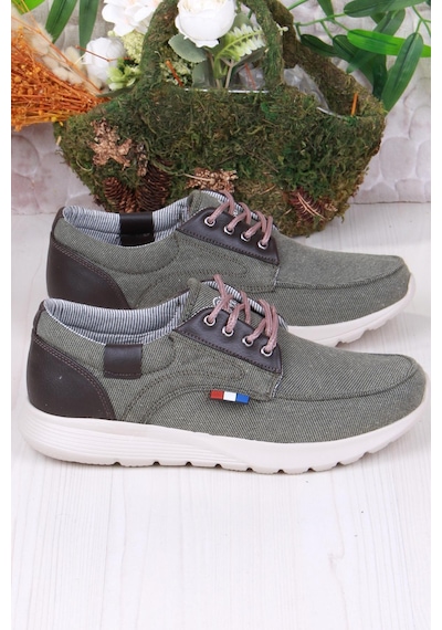 Fort Dks 020 Hafif Rahat Keten Sneaker Erkek Ayakkabı Yeşil