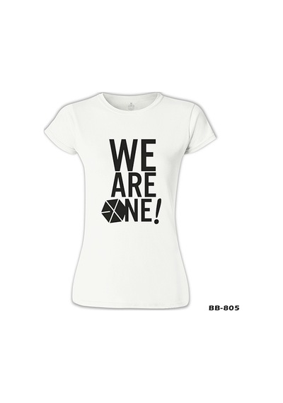 Exo - We Are One Beyaz Kadın Tshirt 001