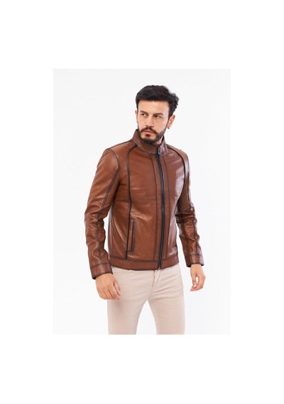 Derinss Der198 Hakiki Deri Erkek Taba Mont 001