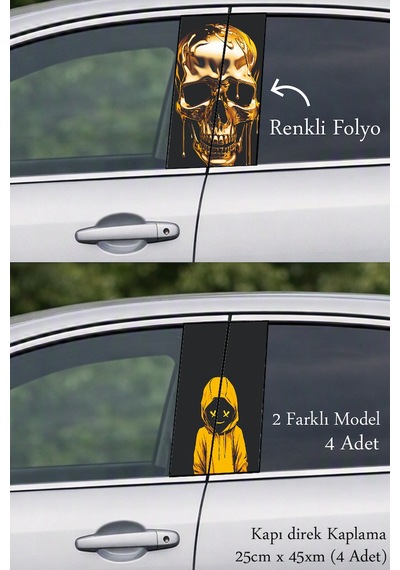 Zarafeti Yansıtan Kapı Direk Folyo Sticker Etiket