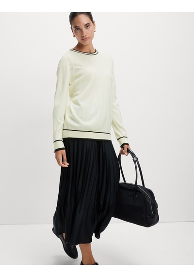 Marks & Spencer Supersoft Tipped Bisiklet Yaka Triko Kazak Krem