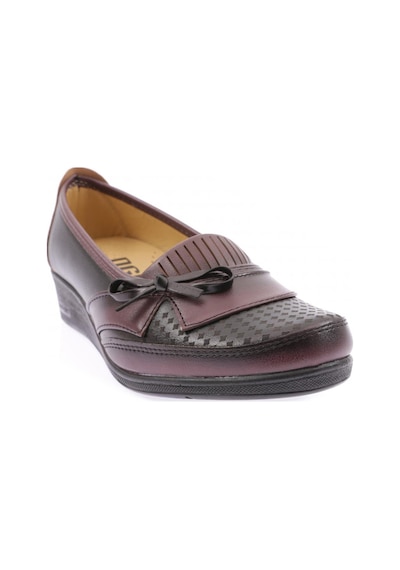 Dgn 006-22y Kadın Önü Fiyonk Detaylı Lazerli Comfort Ayakkabı 006-2034-R1559 Siyah Bordo
