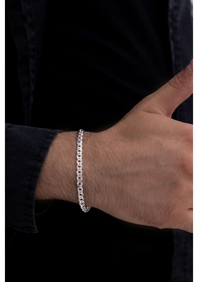 Erkek Gümüş Bileklik - 5mm Nano Old Money Made In Italy Luxury • Eşe • Sevgiliye