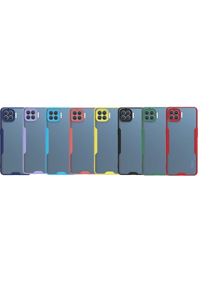 Oppo Reno 4 Lite ile Uyumlu Kapak Colorful Kamera Korumalı Silikon Kılıf