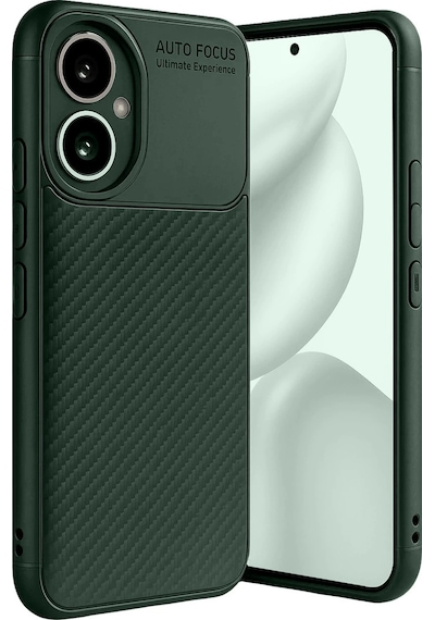 Honor 400 Kılıf Auto Focus Karbon Kapak - Koyu Yeşil