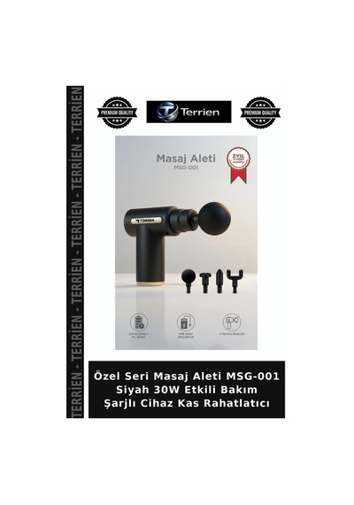 Özel Seri Masaj Aleti Msg-001 Siyah 30w Etkili Bakım Şarjlı Cihaz Kas Rahatlatıcı