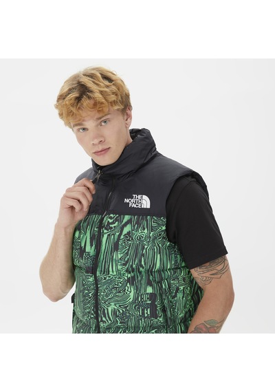 The North Face 1996 Retro Nuptse Erkek Yeşil Yelek Düz Nf0a3jqqosz1