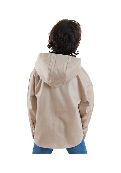 Denokids Dino Oversize Gabardin Erkek Çocuk Gömlek Ceket Renkli