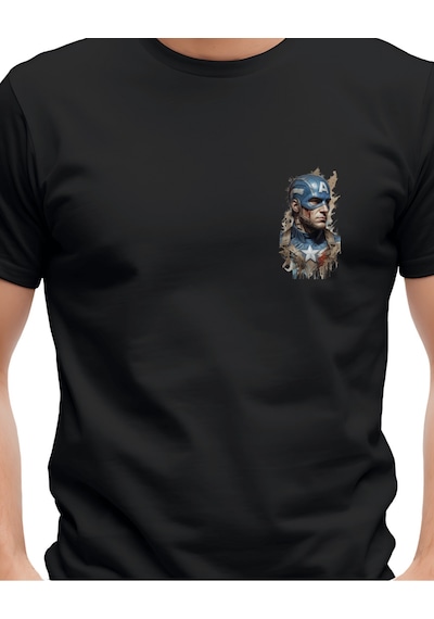Malbora Tasarımlı Baskılı T-shirt Siyah