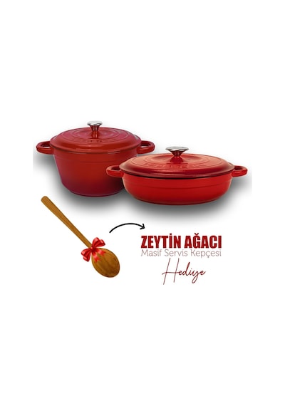 Lava Döküm 2x New Heritage Serisi Döküm Demir Tencere Tava Seti 001