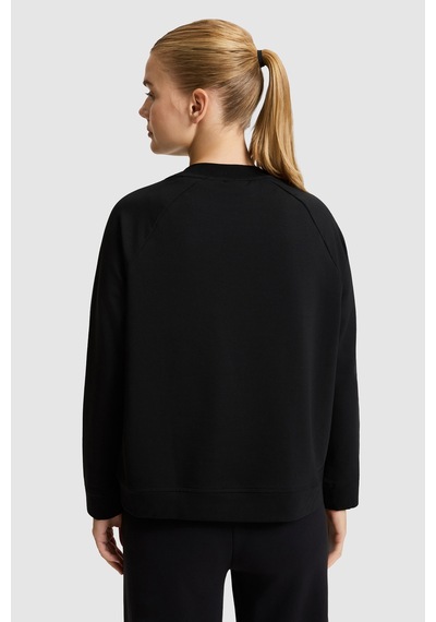 U.S. Polo Assn. Kadın Siyah Bisiklet Yaka Basic Sweatshirt 50328980-vr046