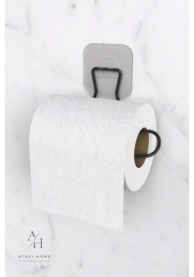 Atacı Sticker Yapışkanlı Dekoratif Tuvalet Kağıdı Tutacağı