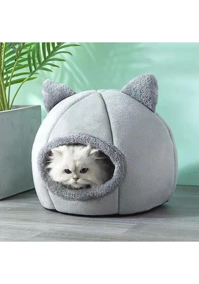 Tineke Bal Kabağı Tasarımlı Kedi Evi Yatağı Uyku Minderi Small