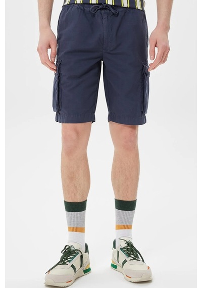 Lacoste Men's Regular Fit Cotton Bermuda Shorts Erkek Kargo Cepli Bermuda Şort Lacivert
