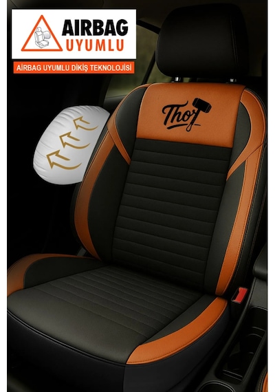 Lada Priora I Combi Facelift 2013 1.6 98 Hp 2013 Uyumlu Thor Serisi Tam Set Tay Tüyü Oto Kılıf Taba