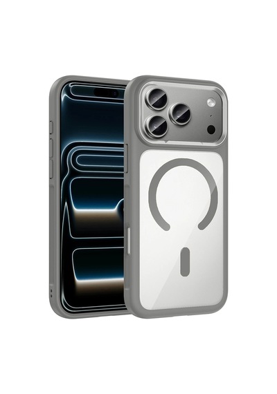 Apple iPhone Uyumlu 17 Pro Kılıf M-safe Şarj Özellikli Metal Kamera Çerçeveli Zore Tiko Kapak