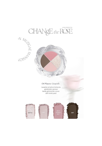 İpeksi Dokulu 4'lü Far Paleti Muzıgae Mansıon Twist Pot Eye Palette 04 Mauve Grayish 04 Mauve Grayish