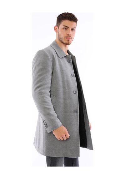 Plt8365 Dewberry Erkek Palto-gri Gri