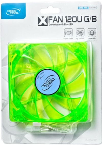 Deep Cool Xfan 120G/B Yesıl Uzerıne Mavı Ledlı Kasa Fanı 120Mm