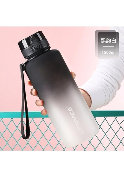 Uzspace Tritan Su Matarası 1500Ml Vgn3056 Siyah Beyaz