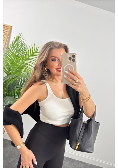 Butik Sıkılaştırıcı Toparlayıcı Şardonlu Yüksek Bel Tayt SiYAH