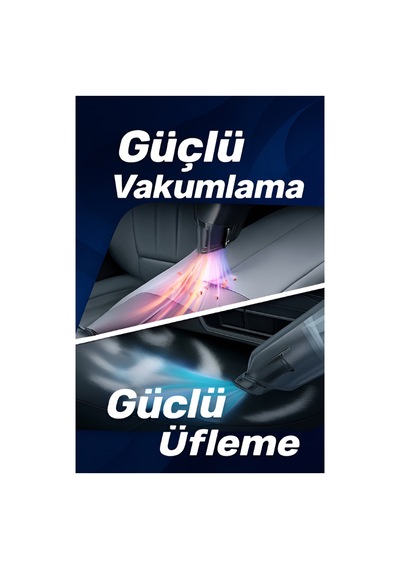 Hup-2 Kablosuz El Süpürgesi Araç Içi & Ev Için 20.000rpm Güç Çok Amaçlı Dijital Göstergeli - 783771411