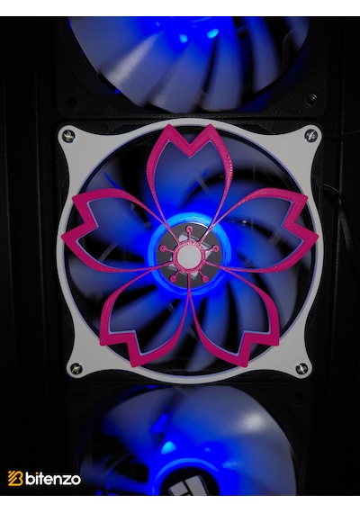 Lotus Çiçeği Desenli 120x120 Mm Oyun Pc Aksesuarı, Masaüstü Bilgisayar Fan Kapağı Renkli