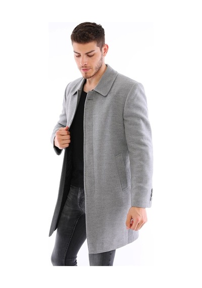 Plt8365 Dewberry Erkek Palto-Gri